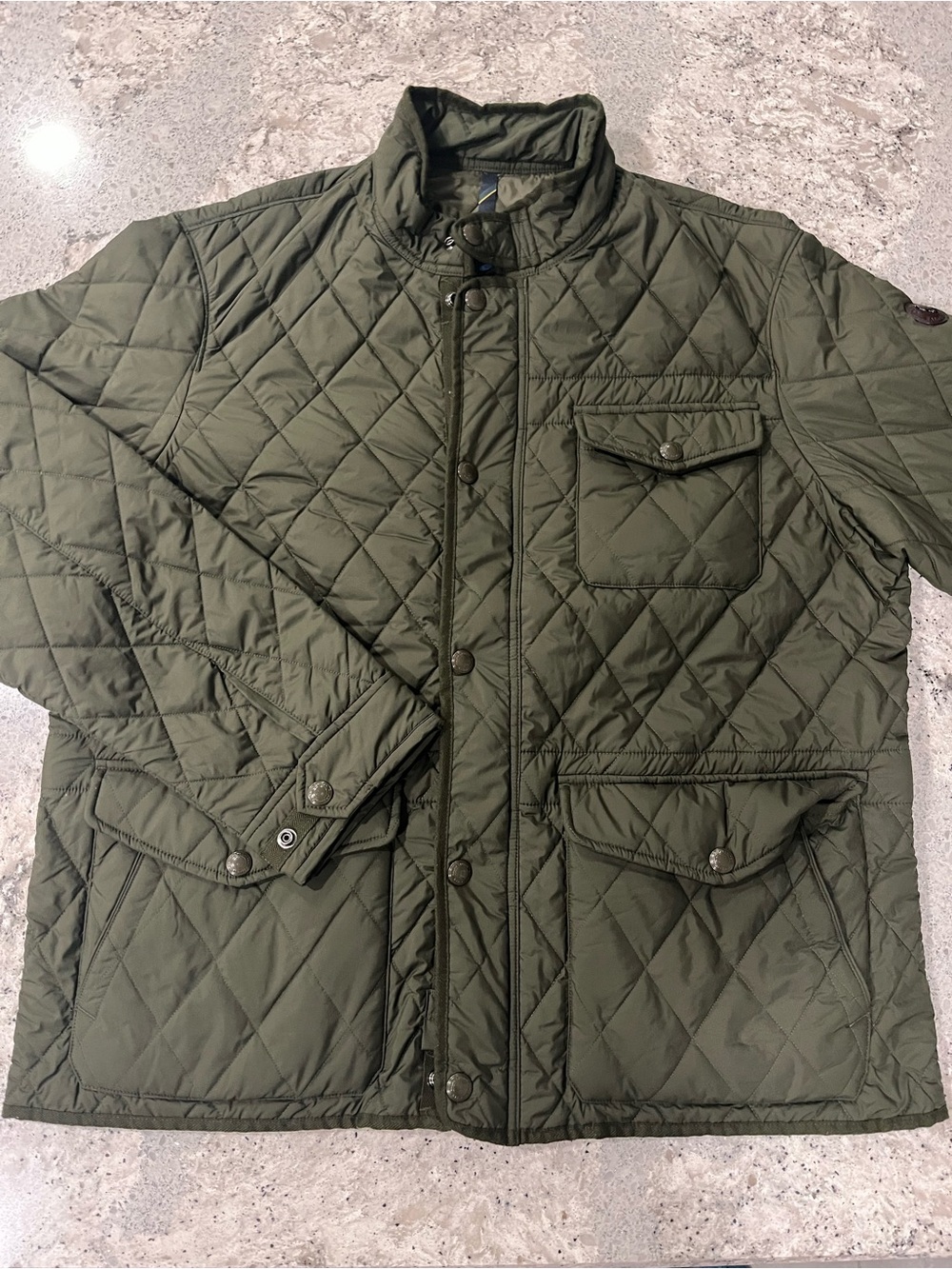 Polo by Ralph Lauren Quilted Puffer Jacket in Olive Green